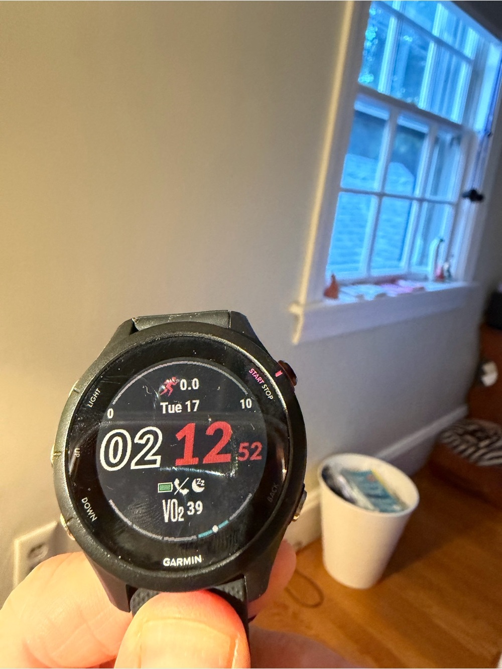 garmin black and silver GPS Sports Watch with Black Silicone Band - Picture 2 of 5